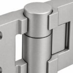 Matte Silver Heavy-Duty Shower Door Hinge — Finish Concept