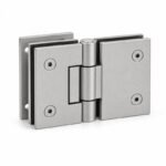 Matte Silver Heavy-Duty Shower Door Hinge — Finish Concept