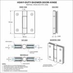 Polished Silver Heavy-Duty Shower Door Hinge — Finish Concept