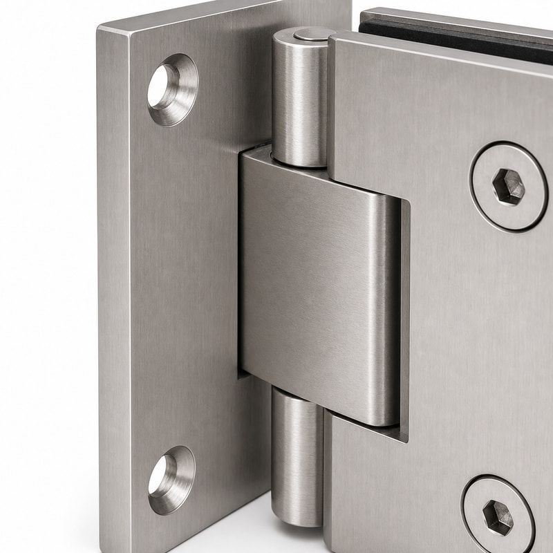 Square Back-Plate Shower Door Hinge
