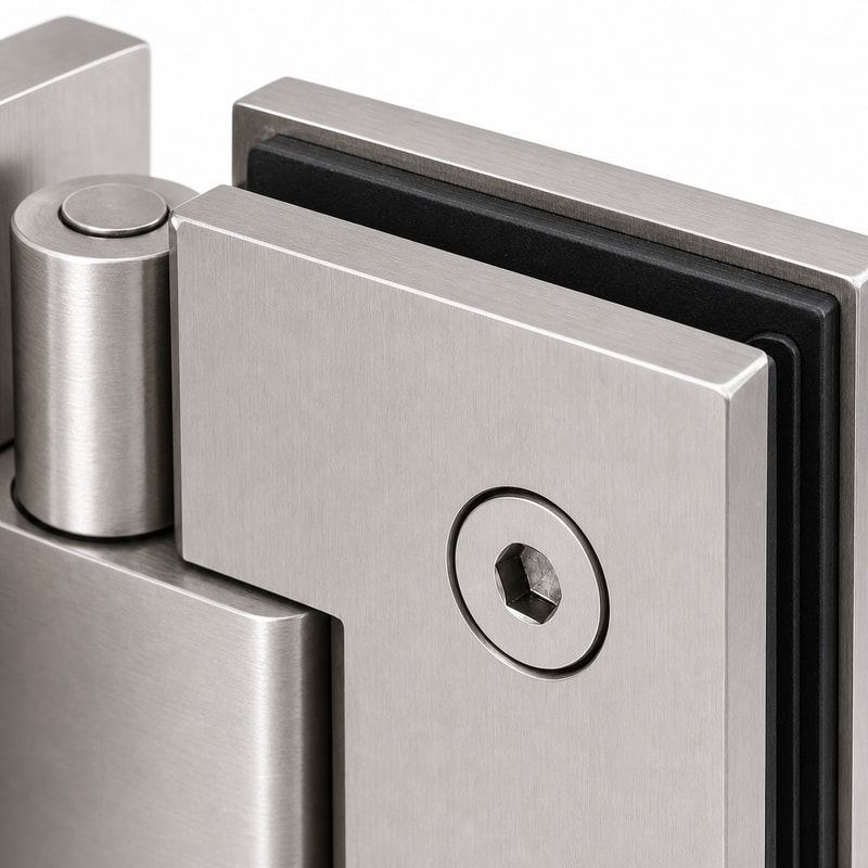 Square Back-Plate Shower Door Hinge