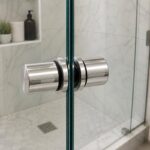 Polished Silver Round Shower Door Knob — Finish Concept