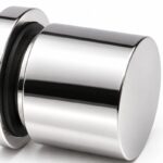 Polished Silver Round Shower Door Knob — Finish Concept