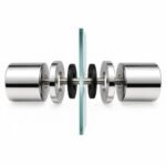 Polished Silver Round Shower Door Knob — Finish Concept