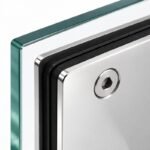 Polished Silver Side-Mounted Shower Door Pivot Hinge — Finish Concept