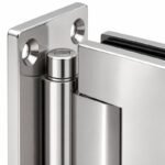 Polished Silver Side-Mounted Shower Door Pivot Hinge — Finish Concept
