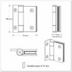 Polished Silver Side-Mounted Shower Door Pivot Hinge — Finish Concept