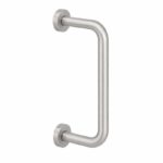 Matte Silver D-Shape Shower Door Pull Handle — Finish Concept