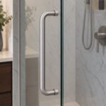 Matte Silver D-Shape Shower Door Pull Handle — Finish Concept