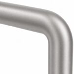 Matte Silver D-Shape Shower Door Pull Handle — Finish Concept