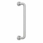 Matte Silver D-Shape Shower Door Pull Handle — Finish Concept