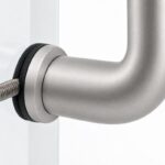 Matte Silver D-Shape Shower Door Pull Handle — Finish Concept