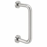 Polished Silver D-Shape Shower Door Pull Handle — Finish Concept