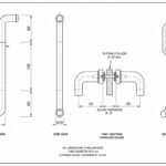 Polished Silver Offset Shower Door Pull Handle — Finish Concept