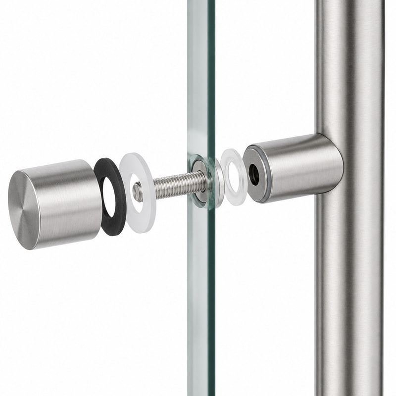 Round-Tube Shower Door Pull Handle