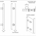 Polished Silver Round-Tube Shower Door Pull Handle — Finish Concept