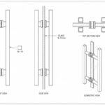 Polished Silver Square-Tube Shower Door Pull Handle — Finish Concept