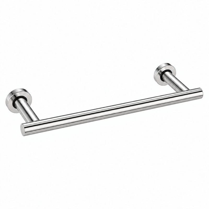 Polished Silver Shower Door Towel-Bar Handle — Finish Concept