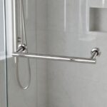 Polished Silver Shower Door Towel-Bar Handle — Finish Concept