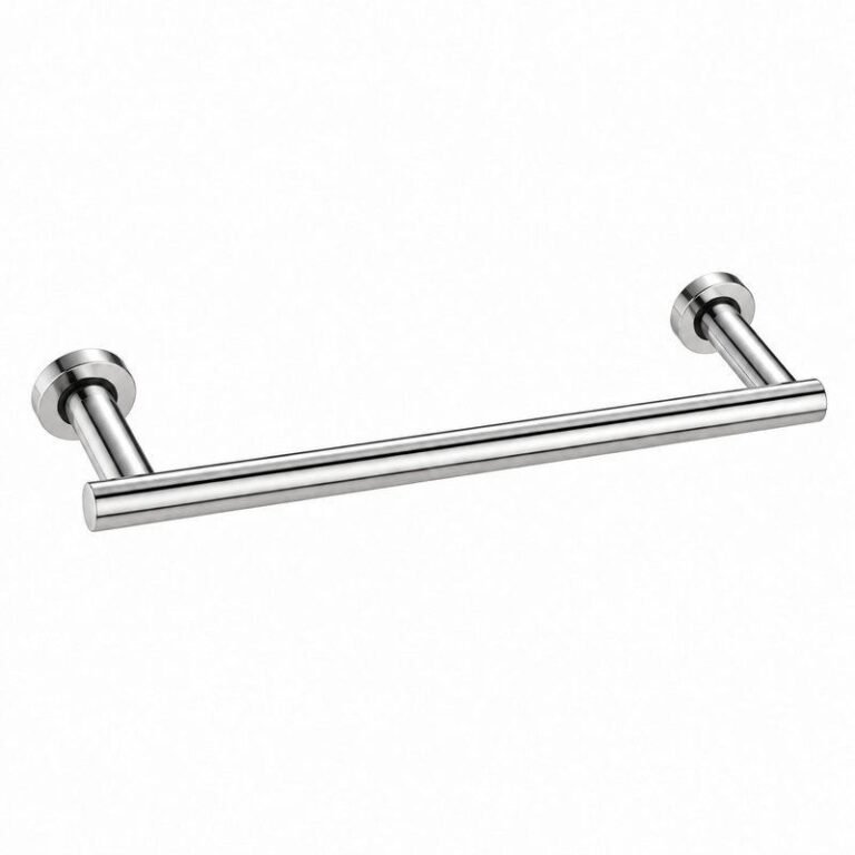 Polished Silver Shower Door Towel-Bar Handle — Finish Concept
