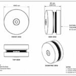 Polished Silver Round Shower Glass Clamp — Finish Concept