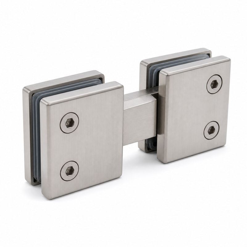 Square Glass-to-Glass Shower Clamp
