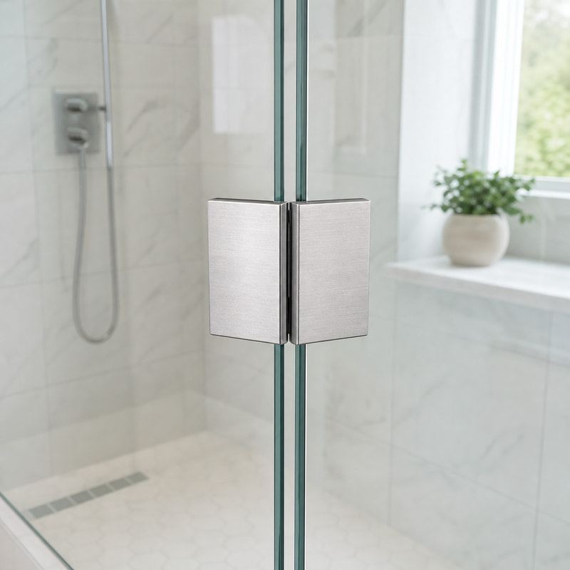 Square Glass-to-Glass Shower Clamp