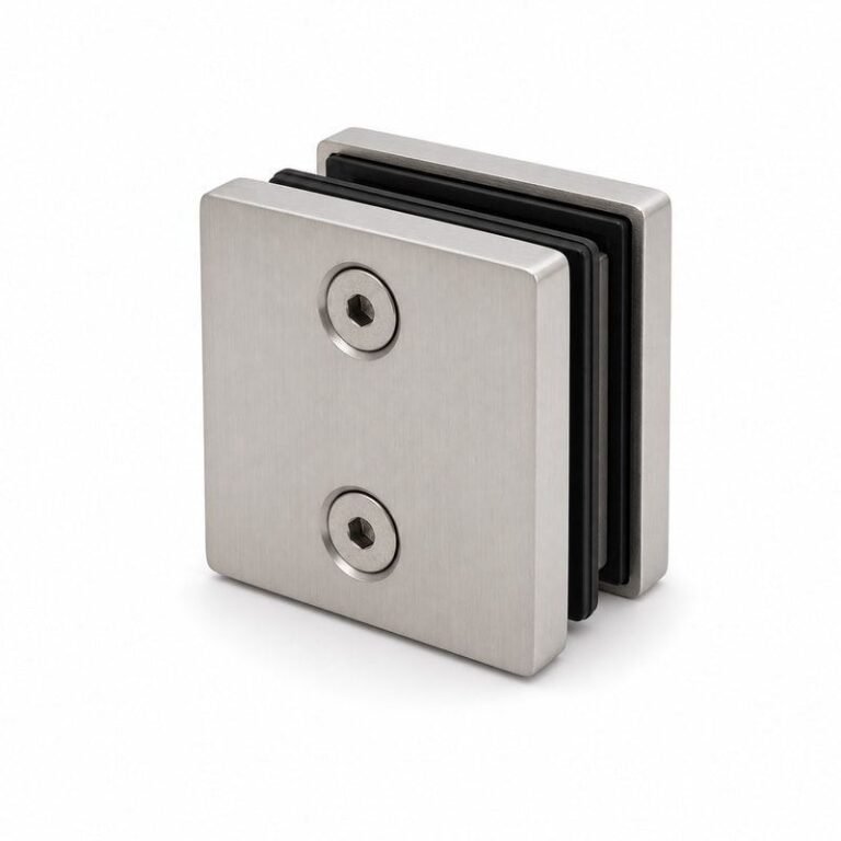 Square Glass-to-Glass Shower Clamp