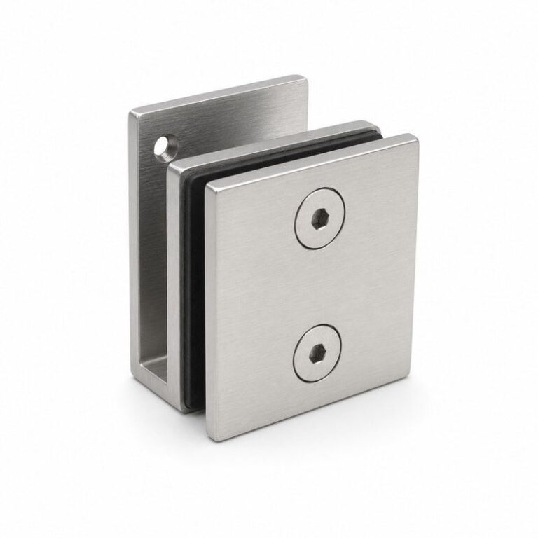 Square Wall-to-Glass Shower Clamp