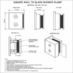 Polished Silver Square Wall-to-Glass Shower Clamp — Finish Concept