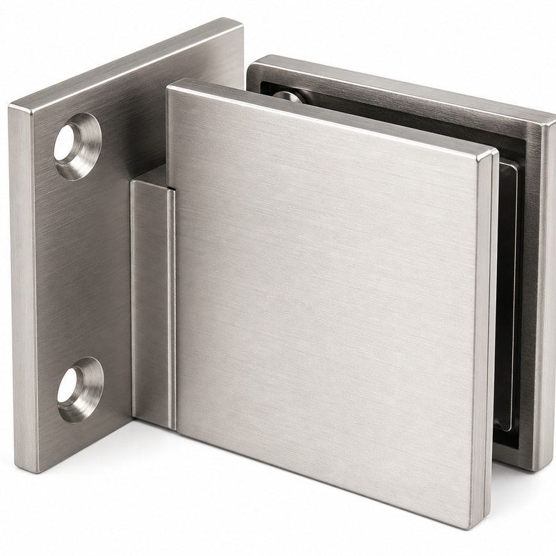Square Wall-to-Glass Shower Clamp