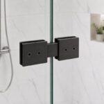 Matte Black 180 Degree Shower Glass Connector — Finish Concept
