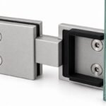 Matte Silver 180 Degree Shower Glass Connector — Finish Concept
