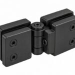 Matte Black Adjustable Shower Glass Connector — Finish Concept