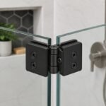 Matte Black Adjustable Shower Glass Connector — Finish Concept