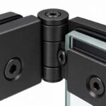 Matte Black Adjustable Shower Glass Connector — Finish Concept