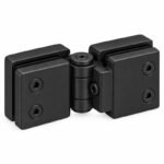 Matte Black Adjustable Shower Glass Connector — Finish Concept