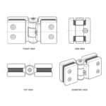 Matte Black Adjustable Shower Glass Connector — Finish Concept