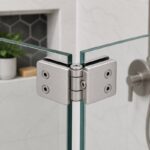Matte Silver Adjustable Shower Glass Connector — Finish Concept