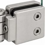 Matte Silver Adjustable Shower Glass Connector — Finish Concept