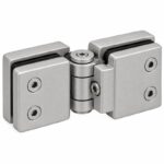 Matte Silver Adjustable Shower Glass Connector — Finish Concept