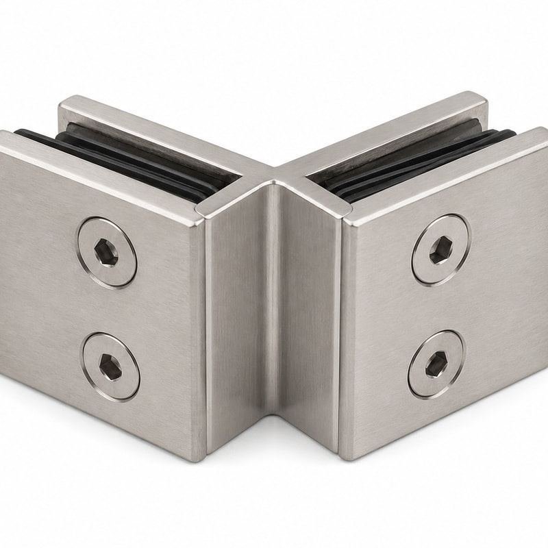90 Degree Shower Glass Corner Clamp