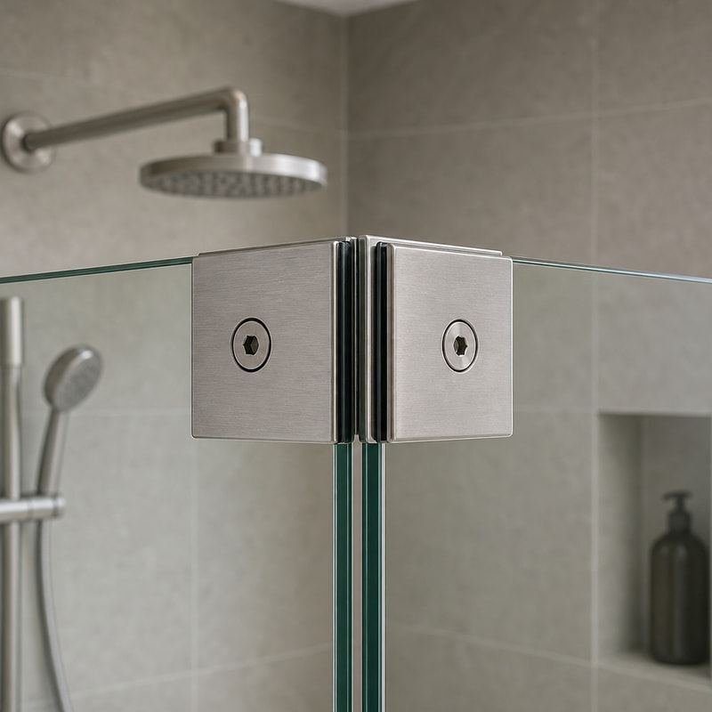 90 Degree Shower Glass Corner Clamp