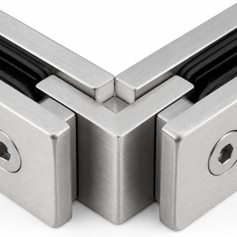 90 Degree Shower Glass Corner Clamp