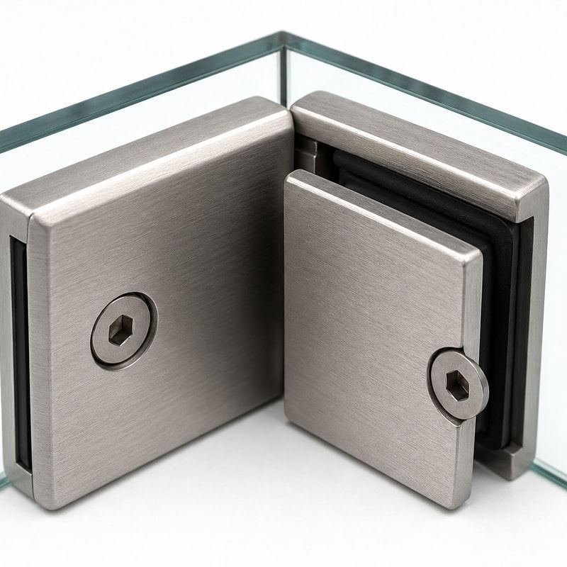 90 Degree Shower Glass Corner Clamp