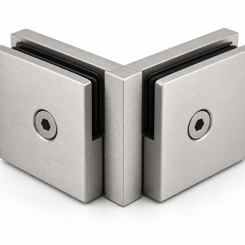 90 Degree Shower Glass Corner Clamp