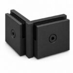 Matte Black 90 Degree Shower Glass Corner Clamp — Finish Concept