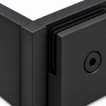 Matte Black 90 Degree Shower Glass Corner Clamp — Finish Concept
