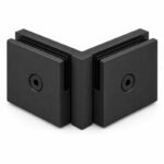 Matte Black 90 Degree Shower Glass Corner Clamp — Finish Concept