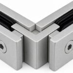 Matte Silver 90 Degree Shower Glass Corner Clamp — Finish Concept